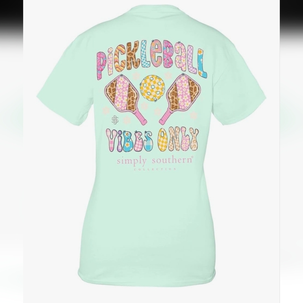 NWT Youth 'Pickleball Vibes Only' Short Sleeve Tee by Simply Southern Large